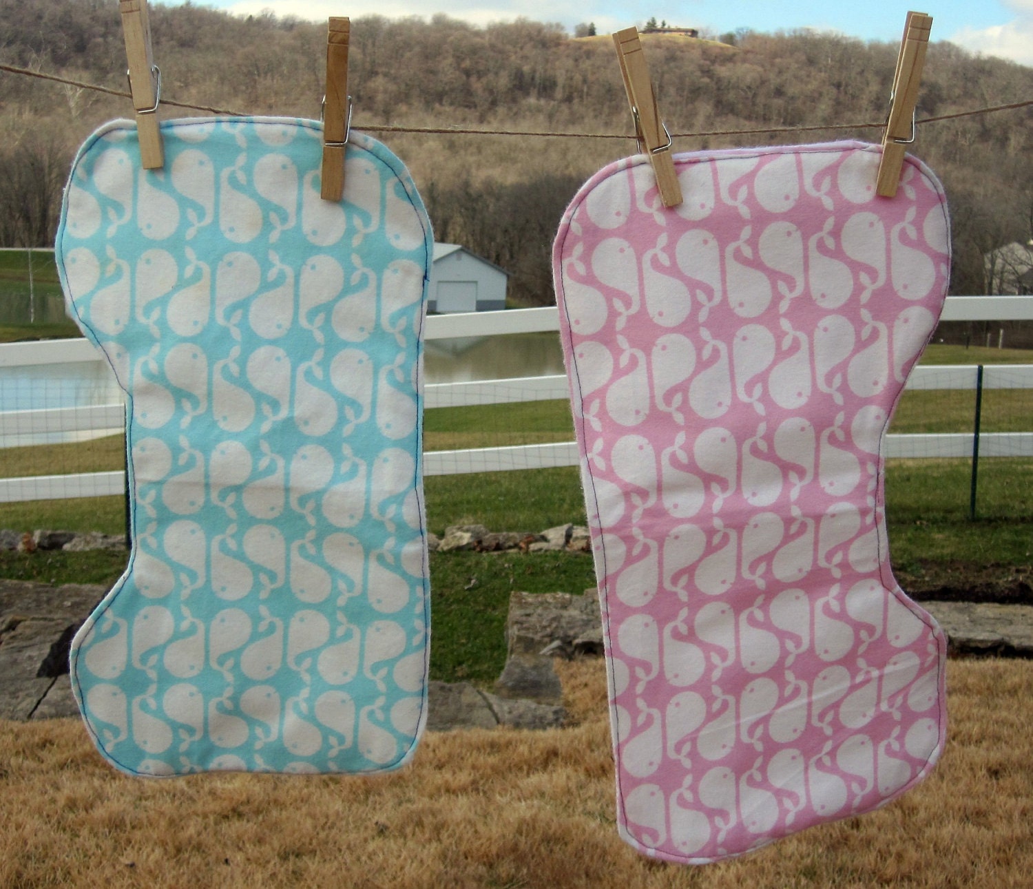 Whale Burp Cloth
