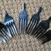 Set of 6 Hand Stamped Vintage Fork Cheese Markers-