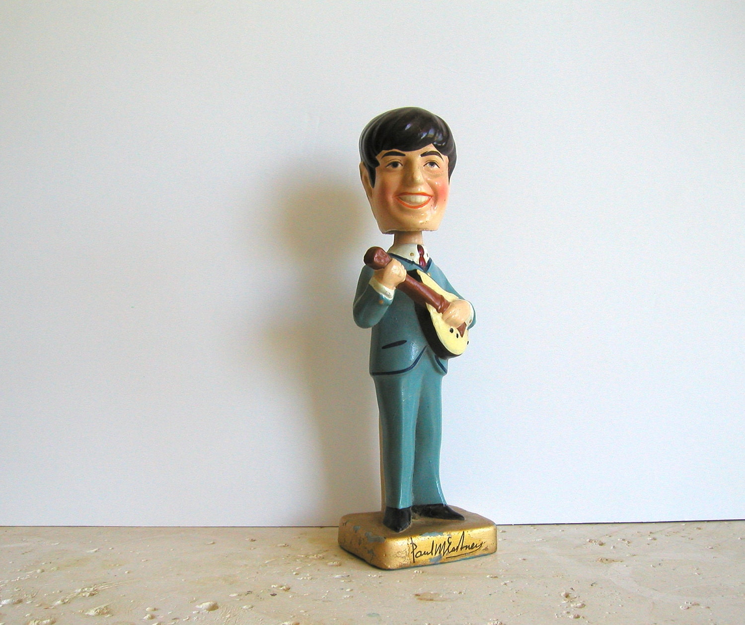 Vintage Beatle Bobble Head Car Masgot, beatles collectibles, john mccartney