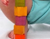 Busy Blocks - Waldorf and montessori inspired wooden building blocks for toddlers