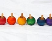 Wooden flip top toy - Set of six