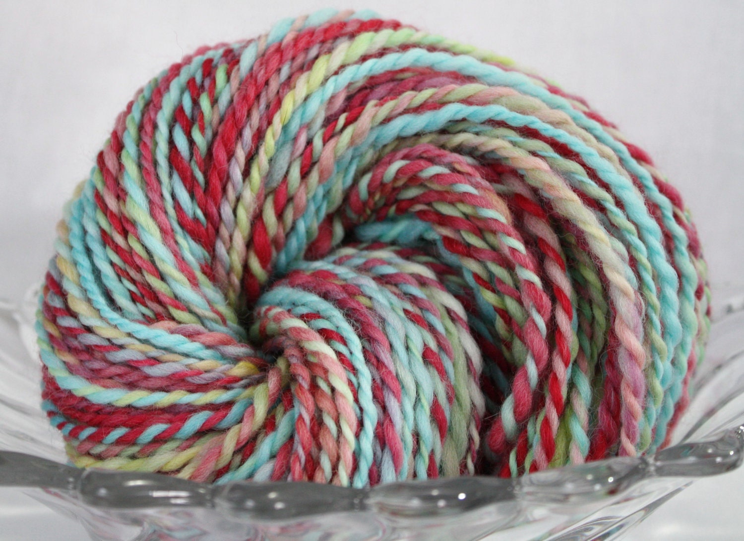 Handspun Yarn - Flip Flops - Punta wool, Heavy Worsted, 115 yards