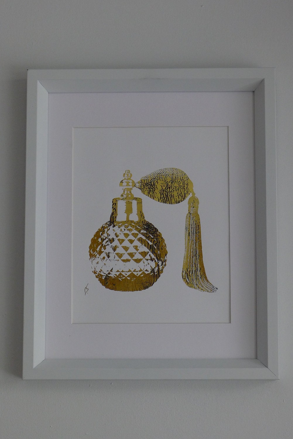 Vintage Perfume Bottle 24K Gold