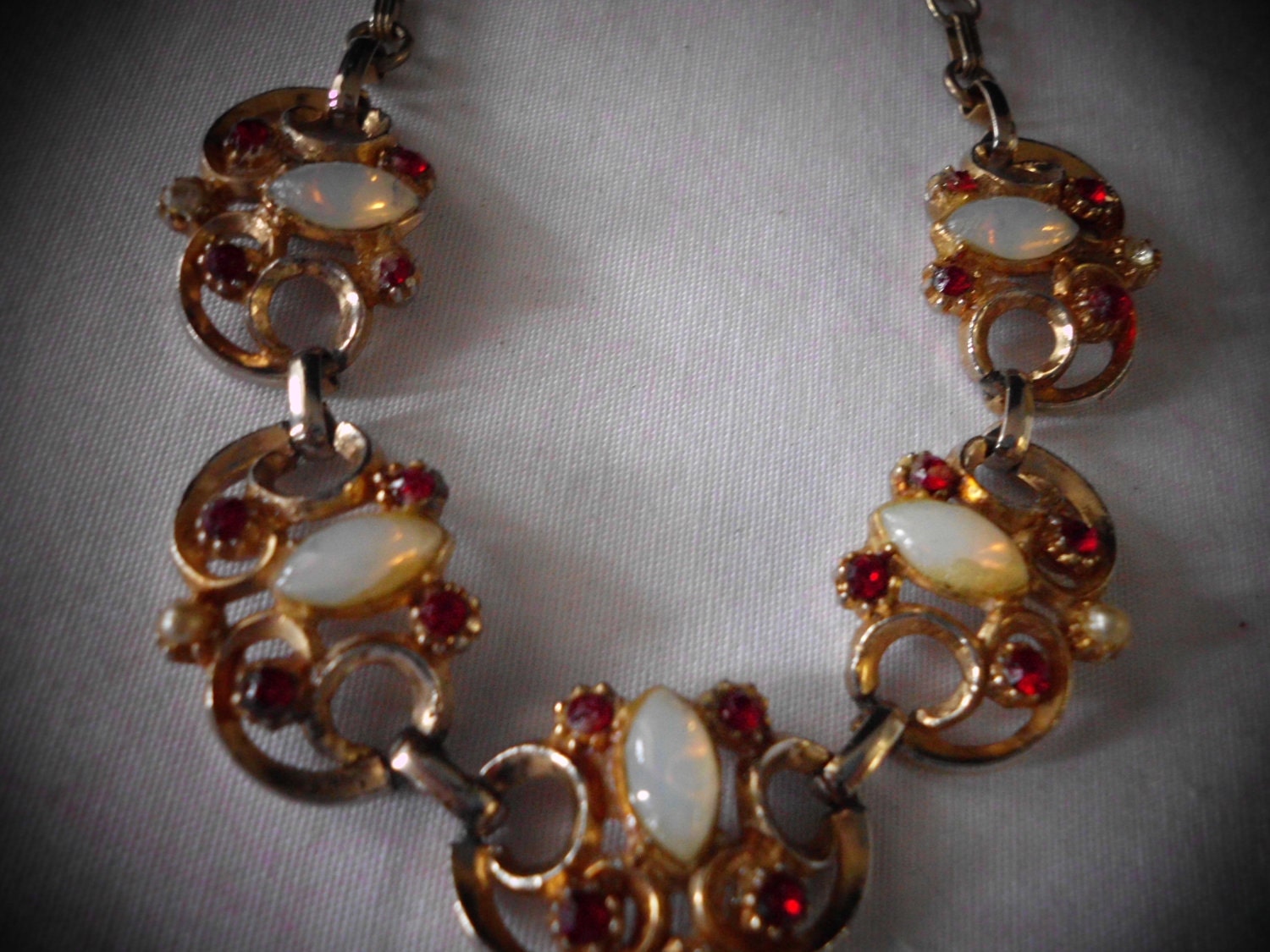 1960 vintage OPAL and Stone Necklace