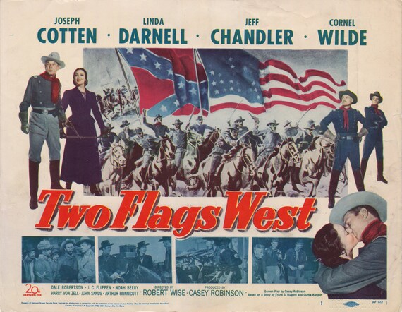 Items similar to Original 1950 Two Flags West Title Lobby Card Movie