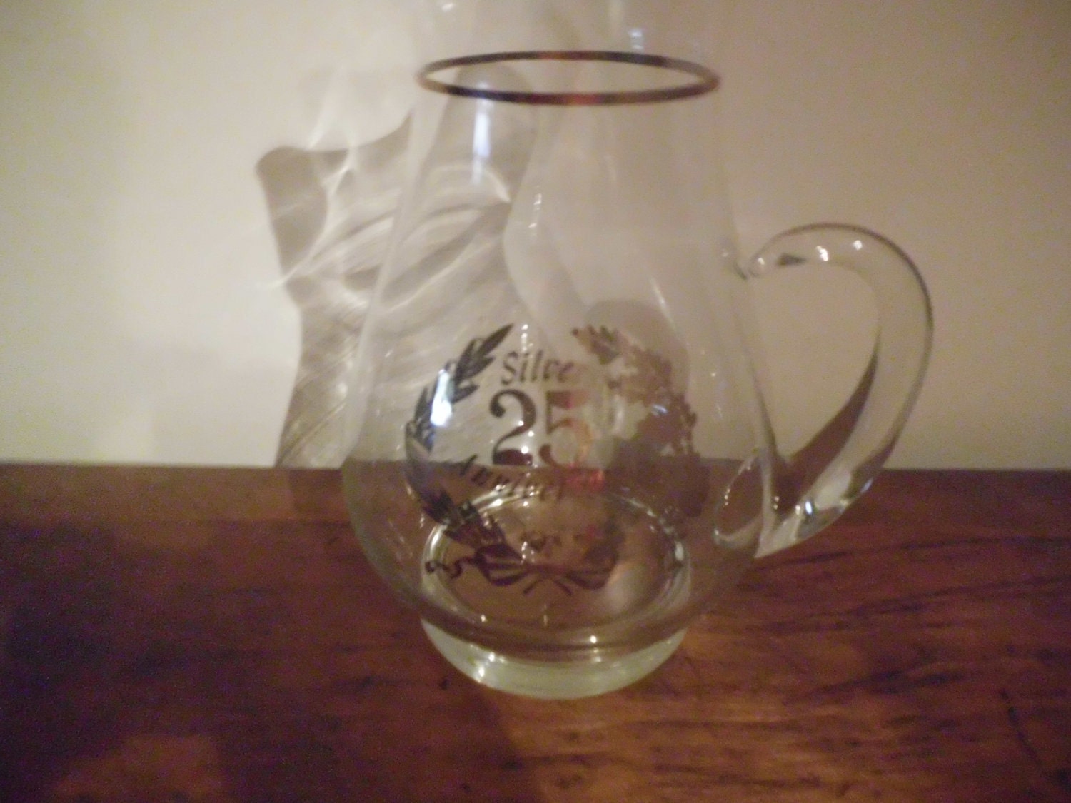 Buy silver wedding anniversary gifts - 25th Silver Wedding Anniversary drinking pitcher great gift