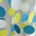 Blue, Yellow and White Party Garland, 10 feet long FRESH AND FUN