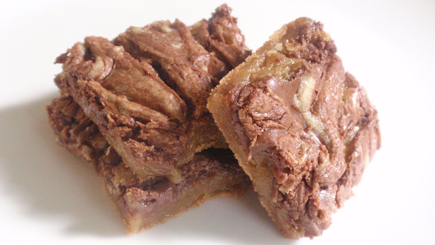 Nutella Blondies - Chocolate Hazelnut Brown Sugar Brownie Cookie Bars - nine bars
