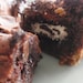 Slutty Brownies -  Cookie Oreo Chocolate Fudge Brownie Bars - Valentine's Day Chocolate - 4 large brownies