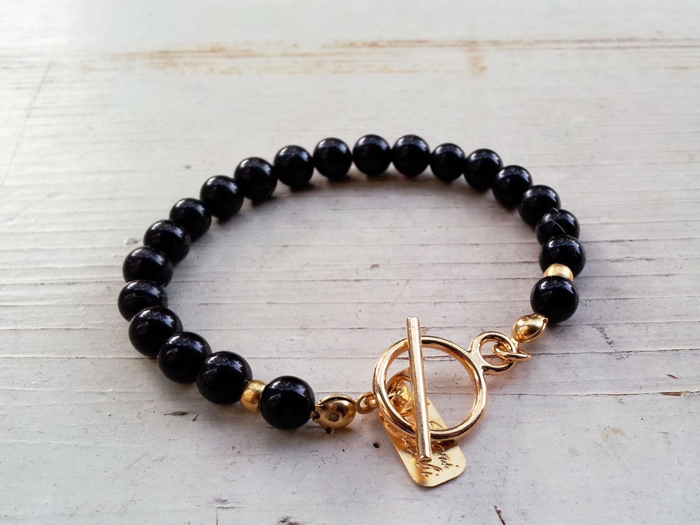 Onyx Charm Bracelet