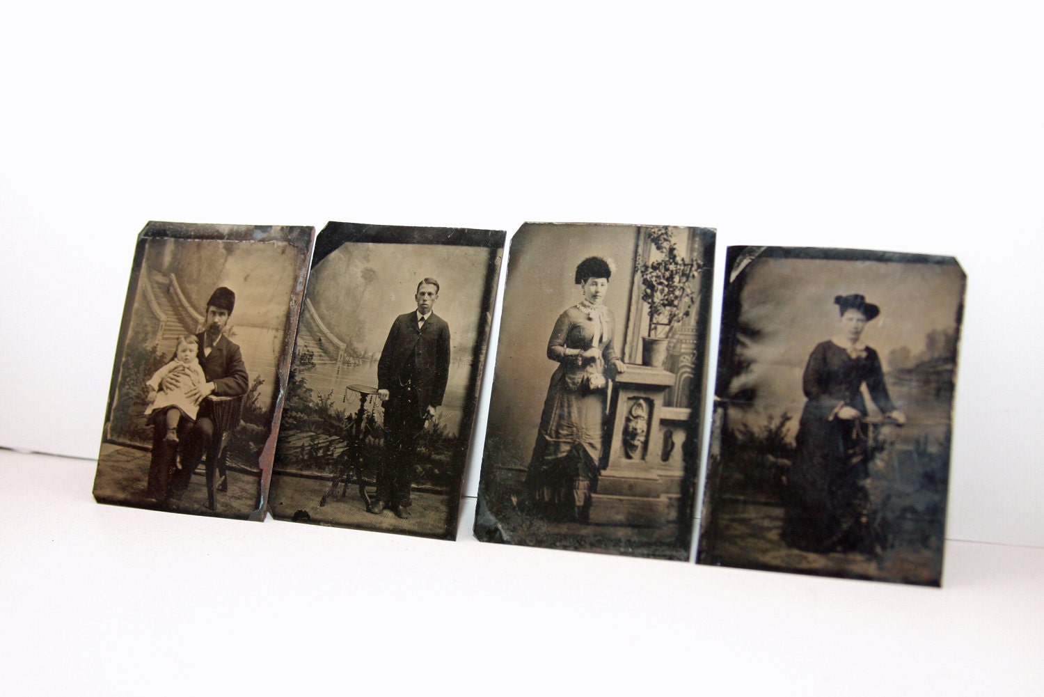 Antique Tintype Photos Set of 4