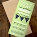Rustic Banner Wedding Shower Invitation - Green & Navy  Blue