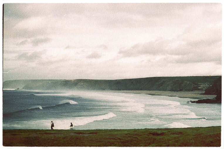 The Walkers // Waves breaking in Cornwall 16 x 11 Matt Print