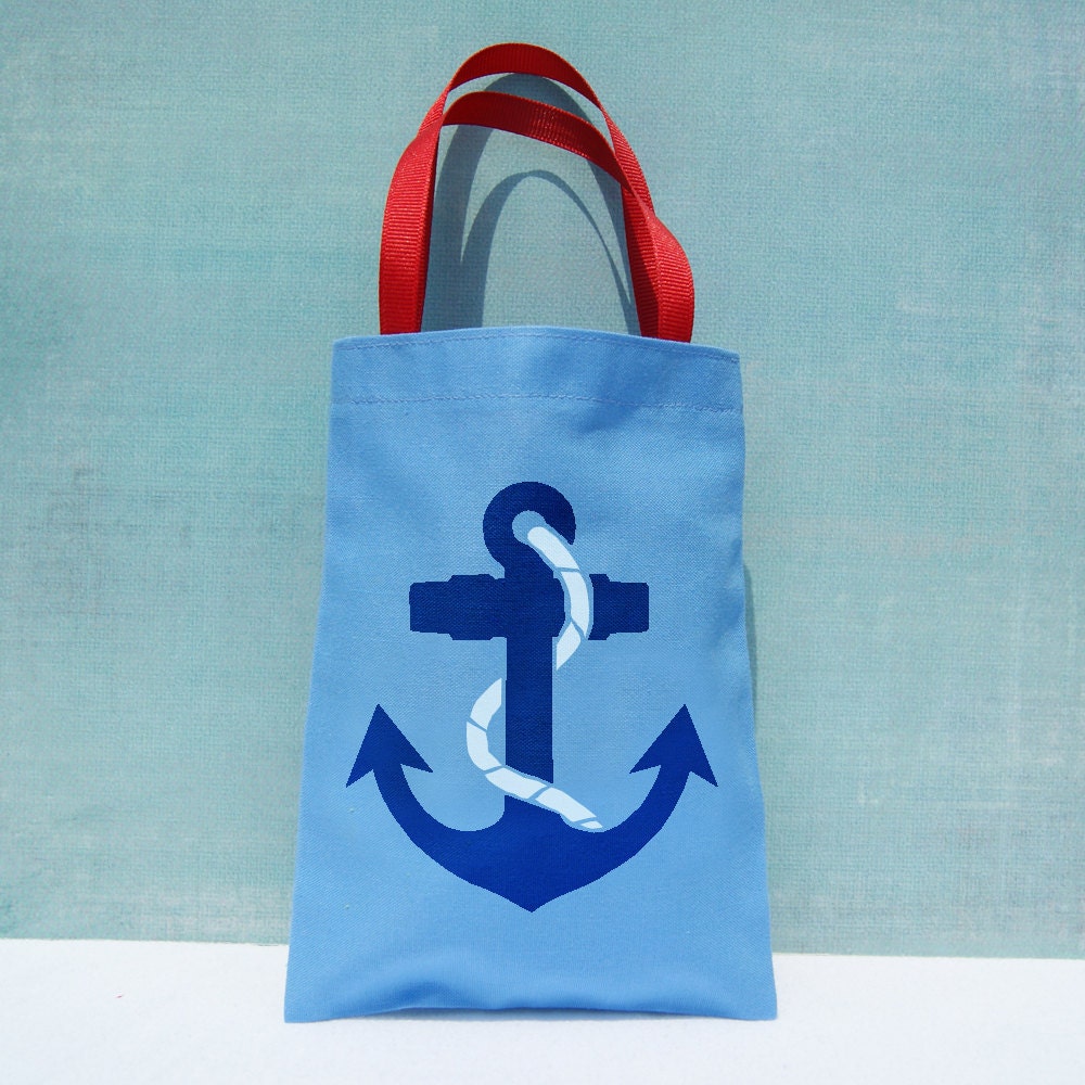 Anchor Favor Bags : Set of 6 Nautical Party Favor Bags