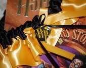 Custom Harry Potter Themed Snitch Emblem Wedding Garter