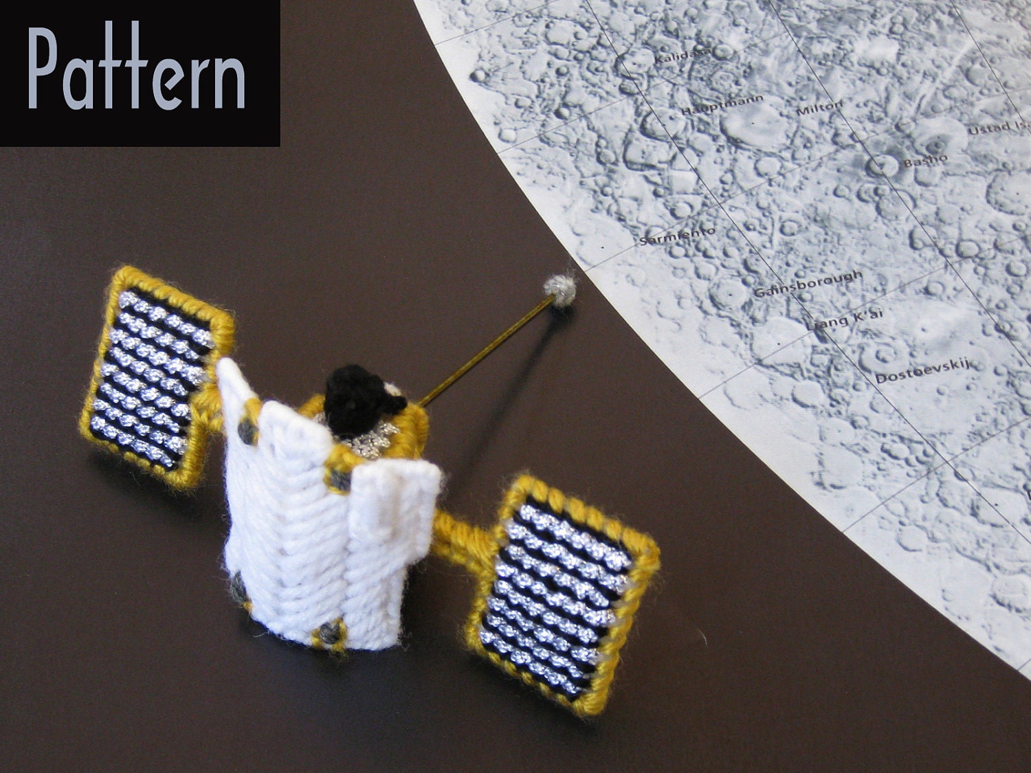 MESSENGER Spacecraft plastic canvas PATTERN (delivered by email as PDF)