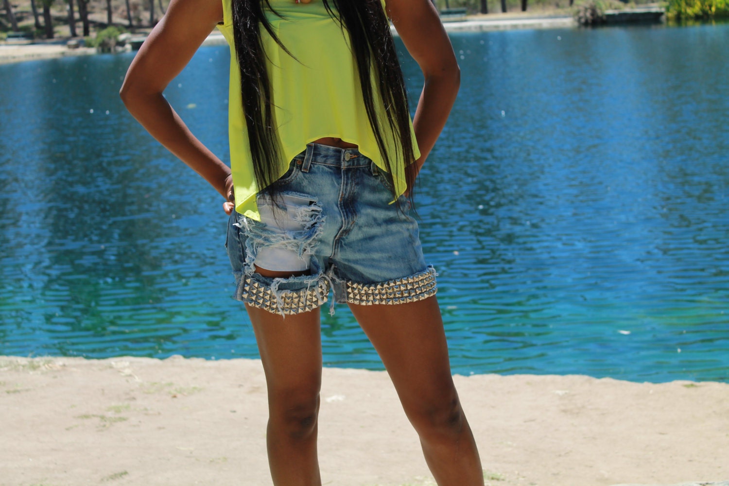 Studded Vintage Levi Shorts