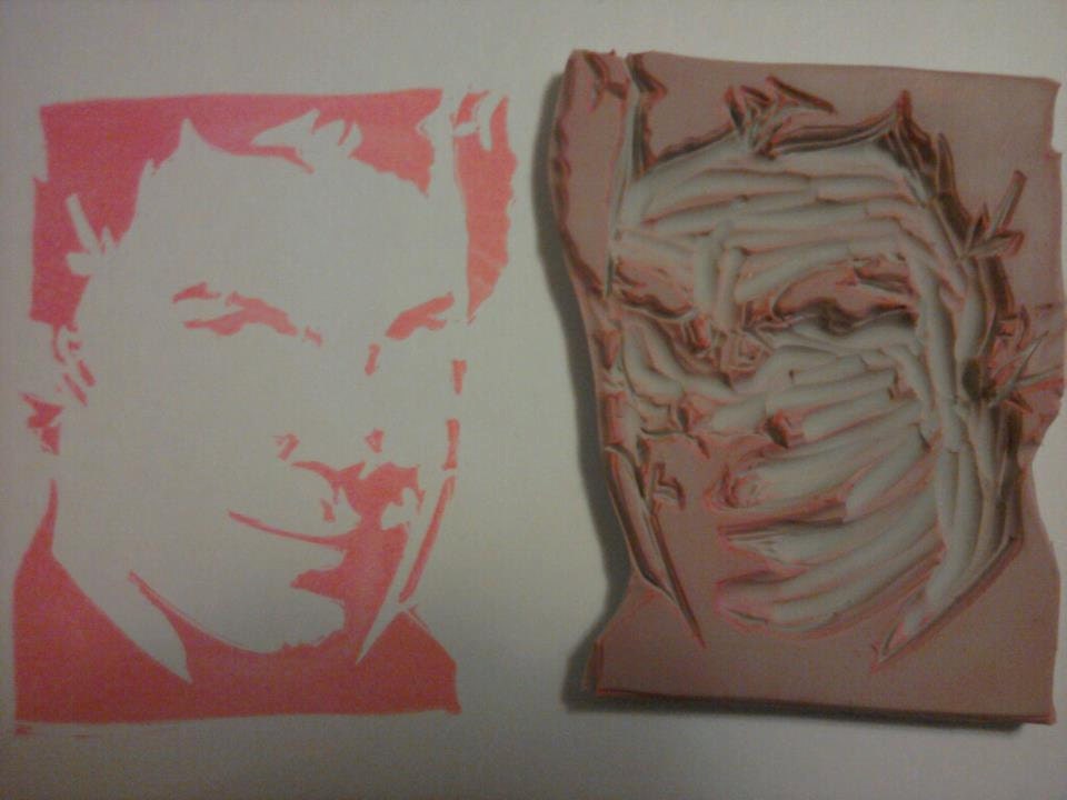 Dexter handcarved rubber stamp