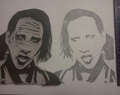 Marilyn Manson Handcarved Rubber Stamp