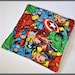 Burp Cloth -- Avengers Cartoon Cotton with White Terry Cloth -- Geek-a-bye Baby - Comic Geek - Handmade