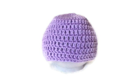 Beanie hat - Lavender - Baby - Toddler - Hand Crochet