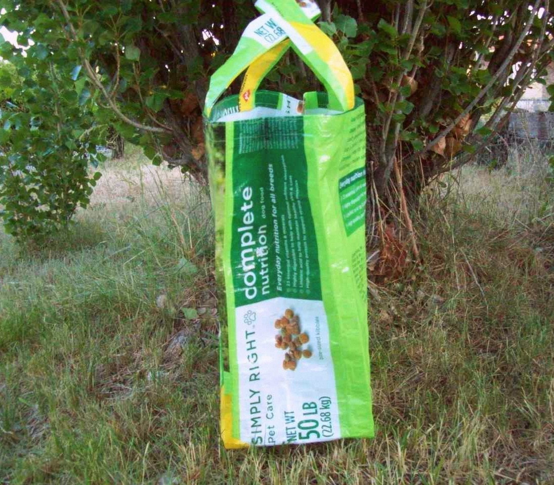 Dog food Market Tote Bag -Upcycled, Recycled Feed Bag