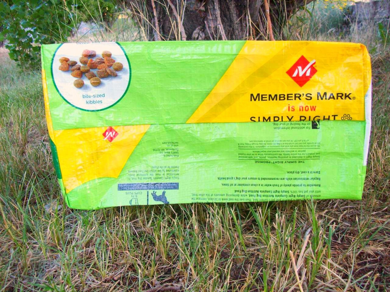 Dog food Market Tote Bag -Upcycled, Recycled Feed Bag