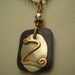 Intitial Letter Z, Alphabet Letter Pendant, Copper over Sterling Silver Initial Charm Pendants, Made to Order