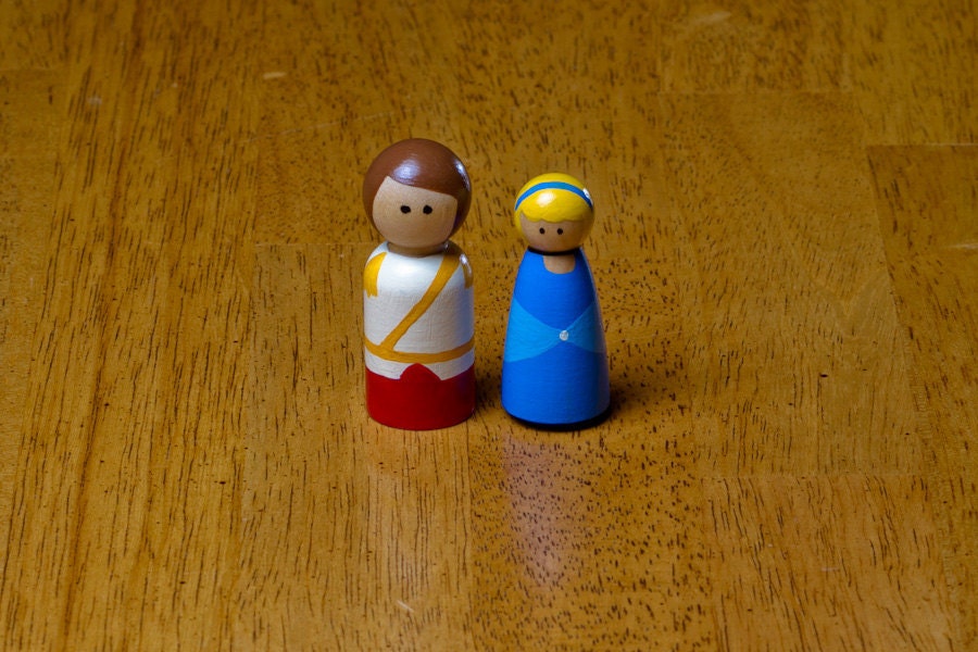 Prince and Princess Peg Dolls