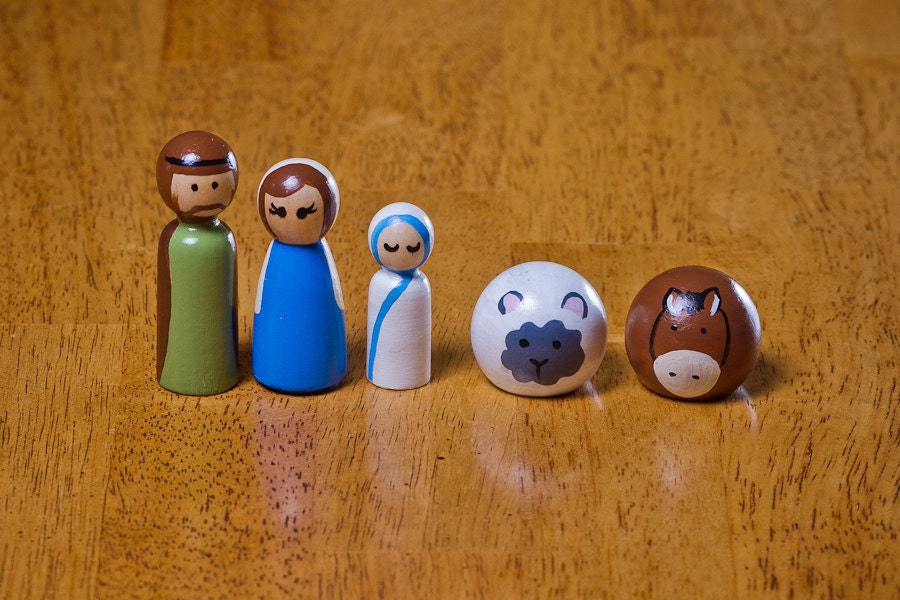 Nativity Wooden Peg Dolls