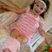 Pink Lace Ruffled Petti Romper Pettiromper with Flapper Style Pink and White Feather Headband