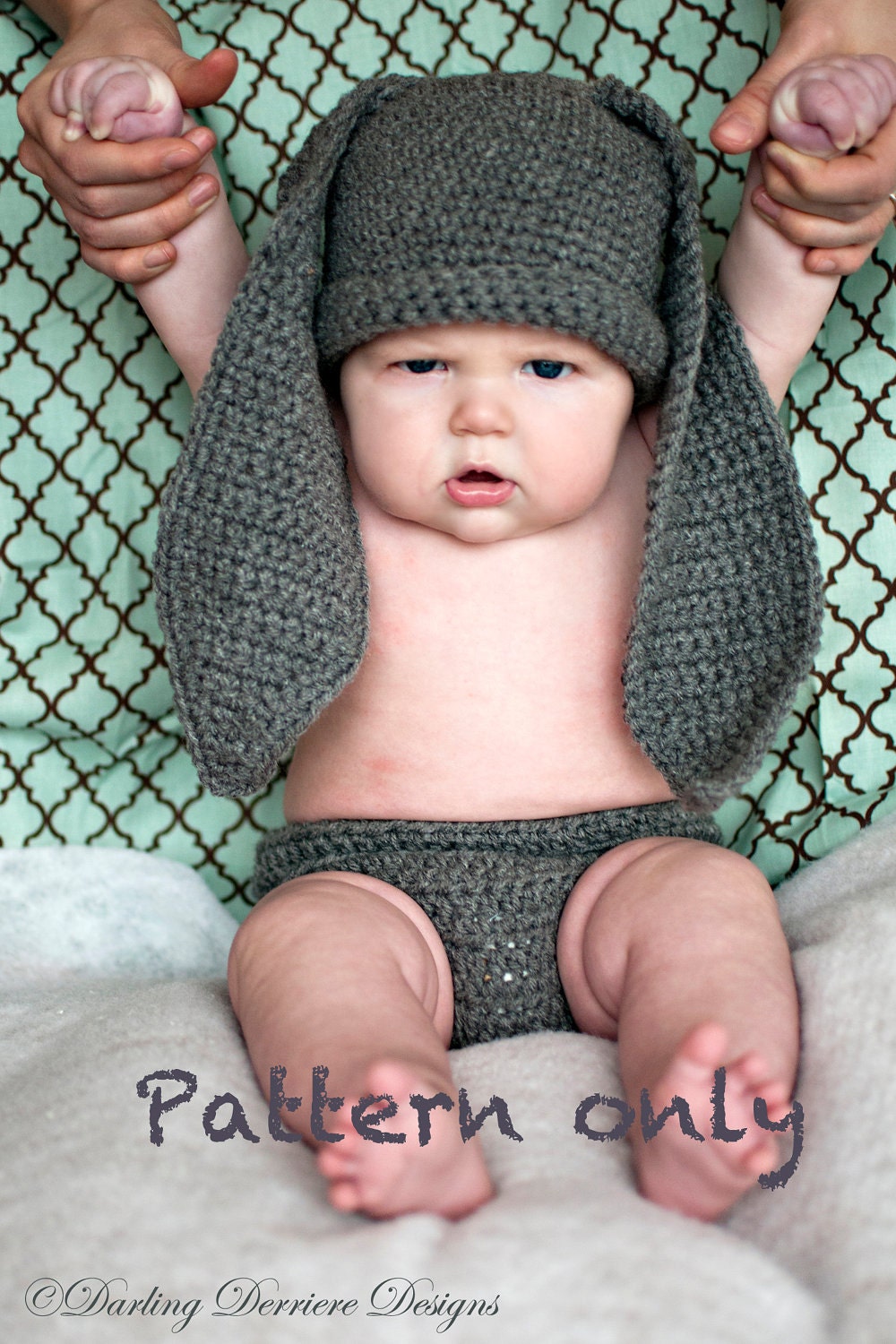 Instant Download PDF Bunny Hat Diaper Cover and by ...