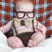 PDF Instant Download Nerd Baby Suspenders and Bowtie Diaper Cover Crochet PATTERN