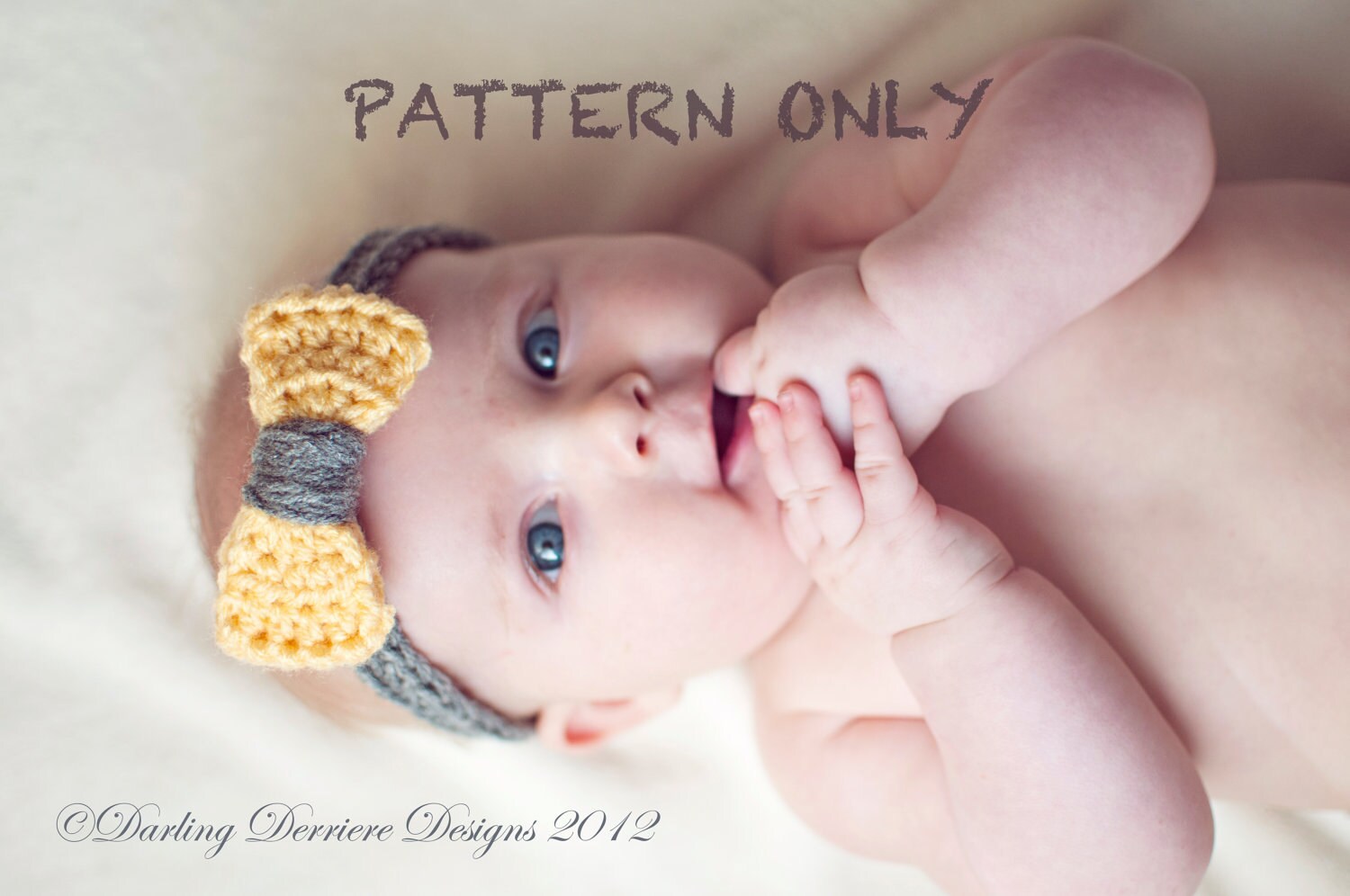 874 New crochet baby headband video 274 Instant Download PDF Baby Crochet Bow Headband by DarlingDerriere 