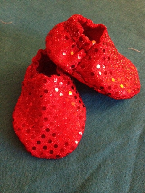Red Sequin Baby Dorothy Shoes