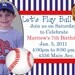 Baseball Theme Party Printable Ticket Invitations, One Hour Printable Photo Card, DIY Birthday Ticket Cards