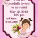Ballet Dancer Pink Ballerina Tutu Invitation Recial Invitations diy Printable Pink and Gray custom order
