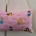 Princess Tooth Fairy Pillow on Flannel with Blue Pocket and Rhinestone Button with Cream  Door Hanger