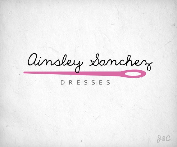 Premade Vector Logo Indie Seamstress