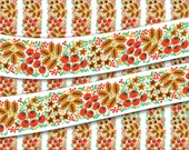 Hohloma Russian Folk Art floral ornament designs Transfer Digital Collage Sheet Print Your Own Ribbon Graphics 7/8 Inch images 049