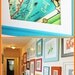 retro map photography ST GEORGE ISLAND 16x20 vintage Florida photo aqua green red color vacation picture lifeguard Gulf of Mexico wall art