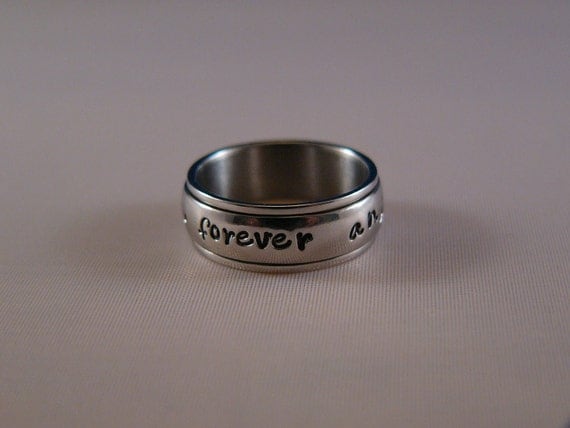 Hand Stamped Spinner Ring