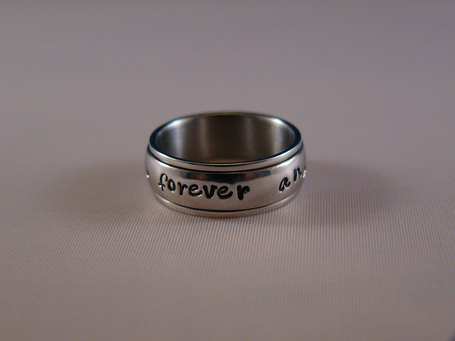 Hand Stamped Spinner Ring