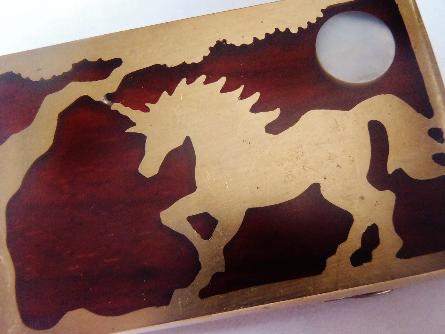 Vintage Unicorn Belt Buckle