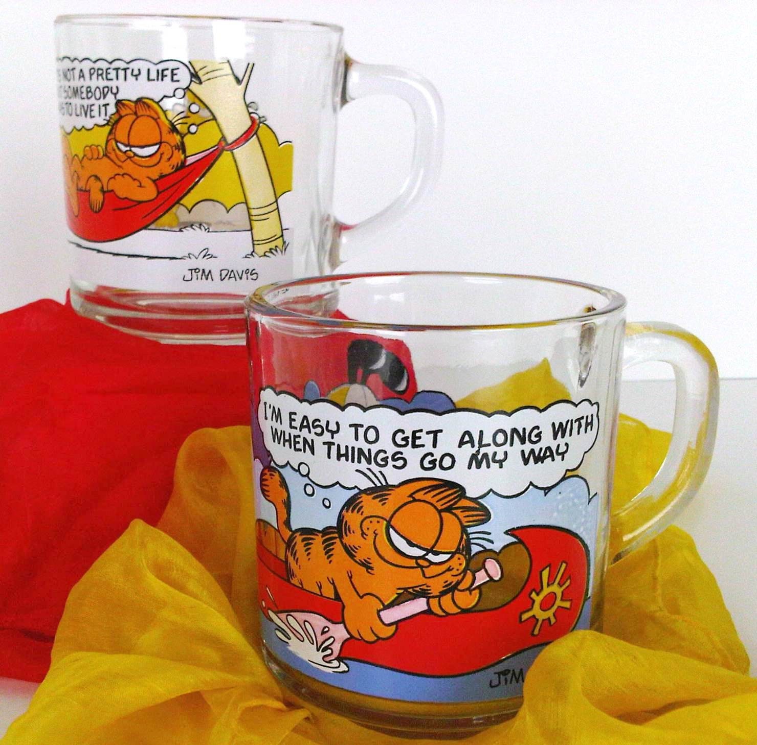 2 Fun Garfield and Odie 1978 McDonalds Promo Mugs