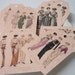 8 Vintage Fashion Women's Sewing Pattern Illustration Gift Tags Price Tags