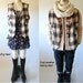 Lumberjack vest vintage 90's grunge plaid flannel oversized open size