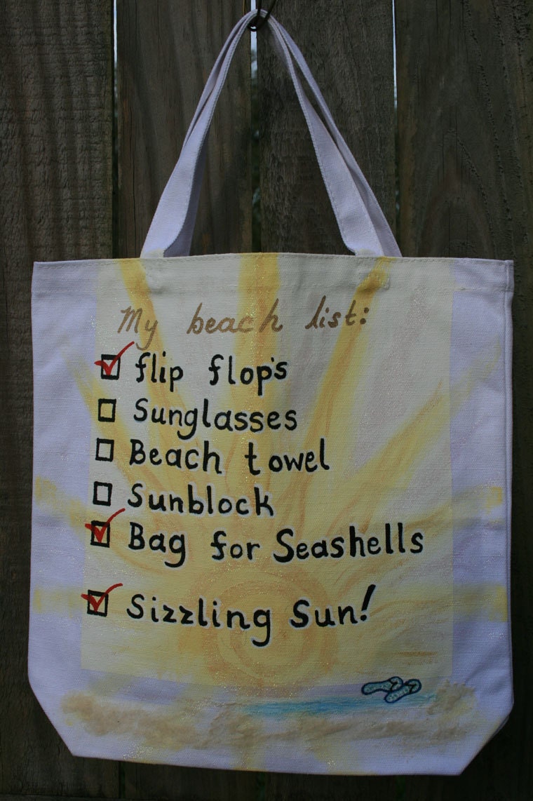Beach, Shopping Tote, sand, seashells, gone to the beach, fun bag