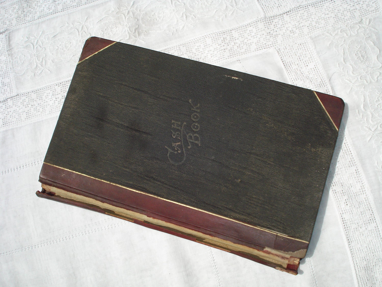Reserved for Judith Vintage Ledger Cash Book 1907