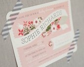Baby Shower Invitation - Printable - Pink Bouquet
